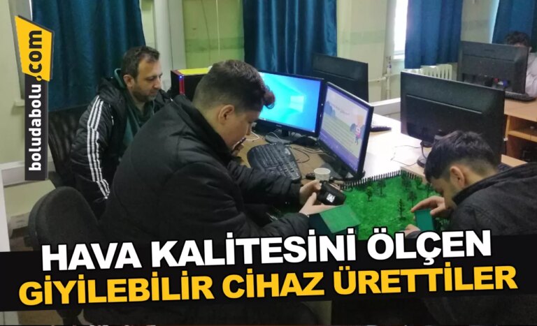 Meslek liseliler hava kalitesini ölçen giyilebilir cihaz üretti