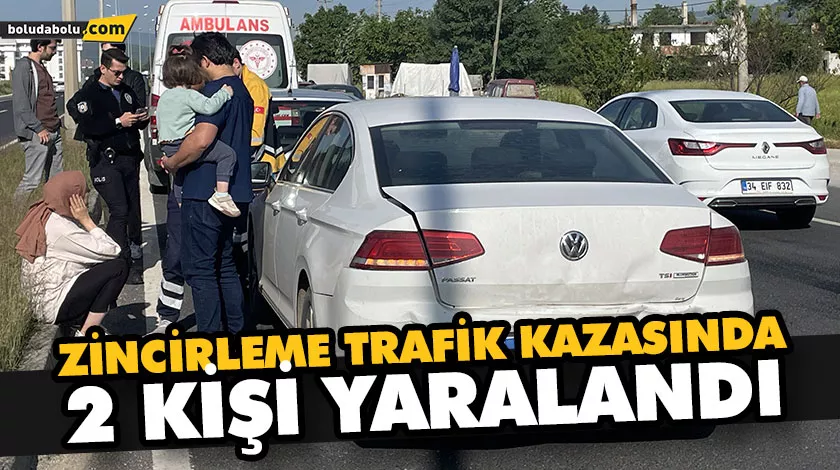 ZİNCİRLEME TRAFİK KAZASINDA 2 KİŞİ YARALANDI ZİNCİRLEME TRAFİK KAZASINDA 2 KİŞİ YARALANDI