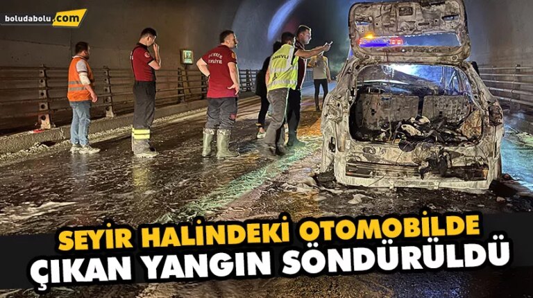 SEYİR HALİNDEKİ OTOMOBİLDE ÇIKAN YANGIN SÖNDÜRÜLDÜ