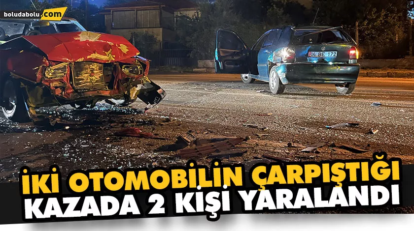 İKİ OTOMOBİLİN ÇARPIŞTIĞI KAZADA 2 KİŞİ YARALANDI İKİ OTOMOBİLİN ÇARPIŞTIĞI KAZADA 2 KİŞİ YARALANDI