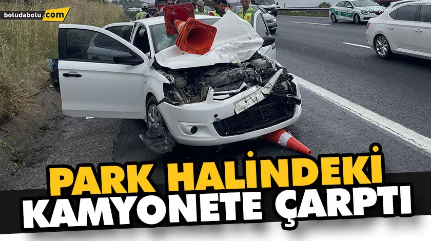 PARK HALİNDEKİ KAMYONETE ÇARPTI PARK HALİNDEKİ KAMYONETE ÇARPTI