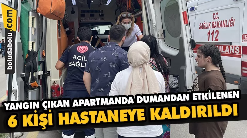 Bolu’da yangın çıkan apartmanda dumandan etkilenen 6 kişi hastaneye kaldırıldı Bolu’da yangın çıkan apartmanda dumandan etkilenen 6 kişi hastaneye kaldırıldı