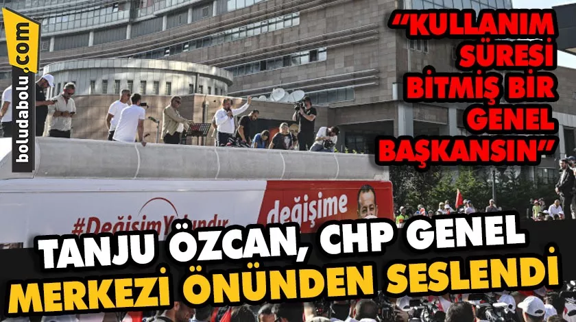TANJU ÖZCAN, CHP GENEL MERKEZİ ÖNÜNDEN SESLENDİ TANJU ÖZCAN, CHP GENEL MERKEZİ ÖNÜNDEN SESLENDİ
