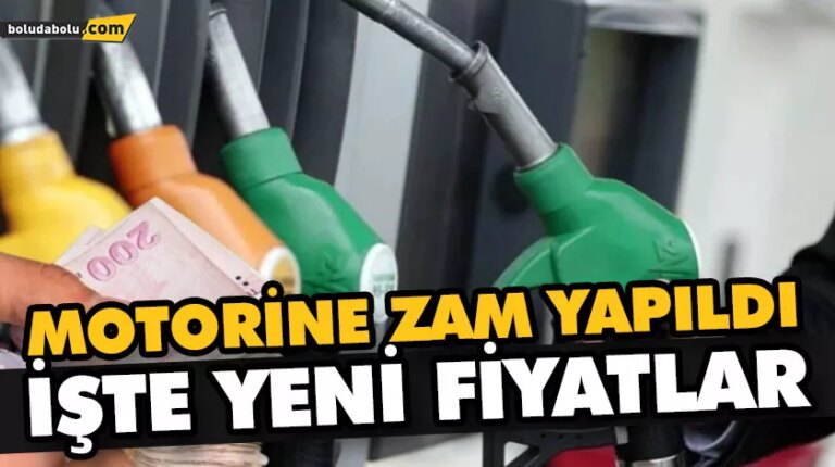 MOTORİNE ZAM YAPILDI