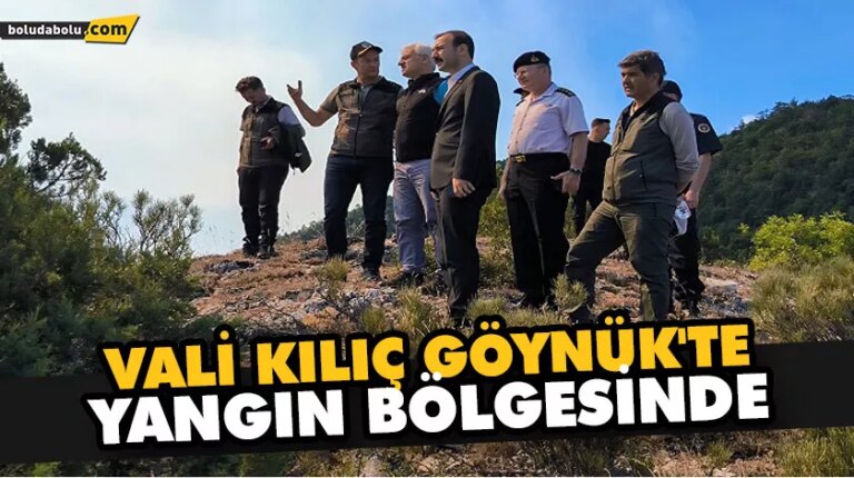 VALİ KILIÇ GÖYNÜK’TE YANGIN BÖLGESİNDE