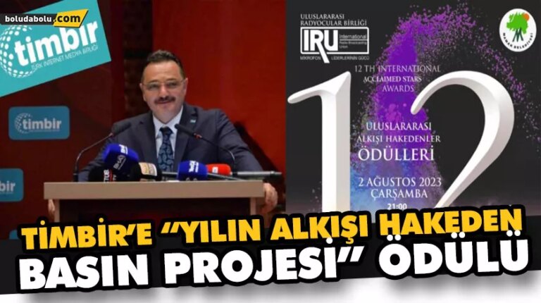 TİMBİR’E “YILIN ALKIŞI HAKEDEN BASIN PROJESİ” ÖDÜLÜ