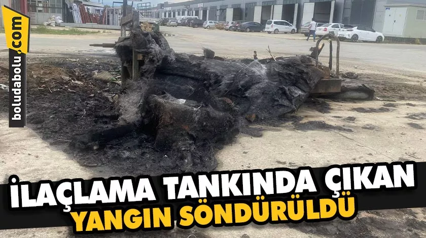 Düzce’de ilaçlama tankında çıkan yangın söndürüldü Düzce’de ilaçlama tankında çıkan yangın söndürüldü