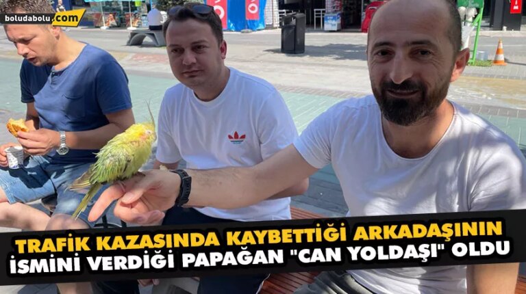 TRAFİK KAZASINDA KAYBETTİĞİ ARKADAŞININ İSMİNİ VERDİĞİ PAPAĞAN “CAN YOLDAŞI” OLDU