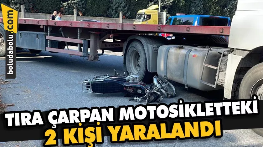 Düzce’de tıra çarpan motosikletteki 2 kişi yaralandı Düzce’de tıra çarpan motosikletteki 2 kişi yaralandı