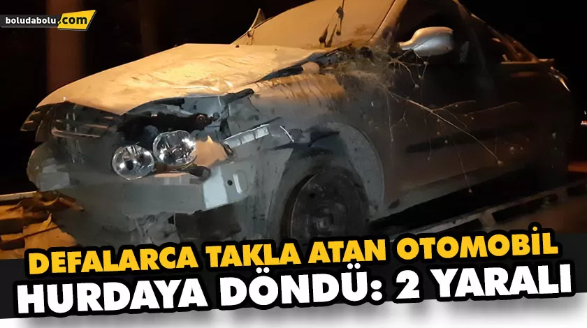 DEFALARCA TAKLA ATAN OTOMOBİL HURDAYA DÖNDÜ: 2 YARALI DEFALARCA TAKLA ATAN OTOMOBİL HURDAYA DÖNDÜ: 2 YARALI