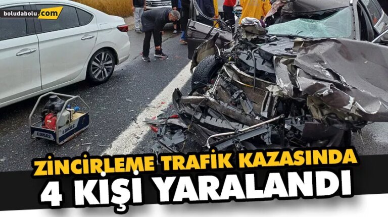 Zincirleme trafik kazasında 4 kişi yaralandı