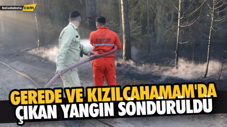Gerede ve Kızılcahamam’da ormanlık alanda çıkan yangın söndürüldü