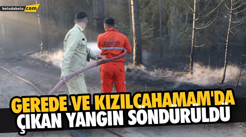 Gerede ve Kızılcahamam’da ormanlık alanda çıkan yangın söndürüldü Gerede ve Kızılcahamam’da ormanlık alanda çıkan yangın söndürüldü