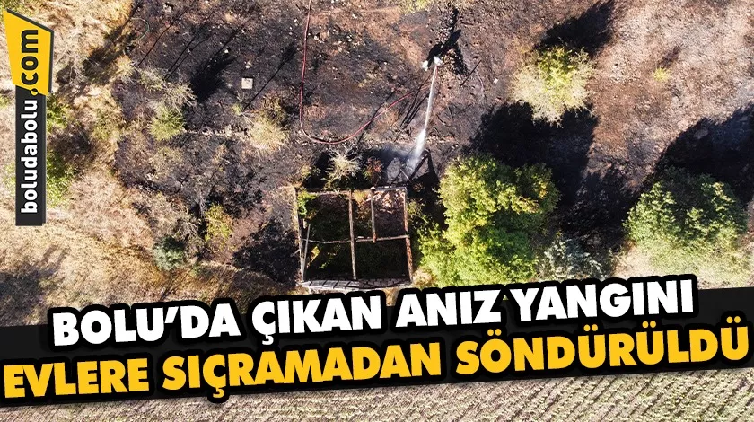 Bolu’da çıkan anız yangını evlere sıçramadan söndürüldü Bolu’da çıkan anız yangını evlere sıçramadan söndürüldü