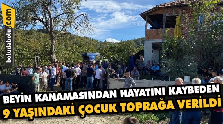 Düzce’de beyin kanamasından ölen 9 yaşındaki çocuk toprağa verildi
