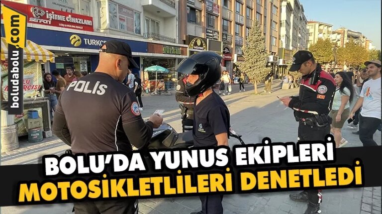 Bolu’da yunus ekipleri motosikletlileri denetledi