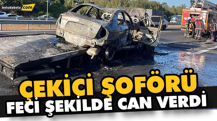 Çekici şoförü feci şekilde can verdi Çekici şoförü feci şekilde can verdi