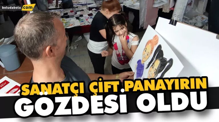 Sanatçı çift panayırın gözdesi oldu