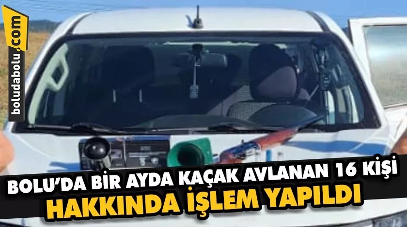 Bolu’da bir ayda kaçak avlanan 16 kişi hakkında işlem yapıldı Bolu’da bir ayda kaçak avlanan 16 kişi hakkında işlem yapıldı