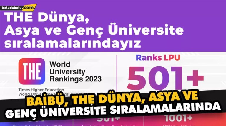 BAİBÜ, THE DÜNYA, ASYA VE GENÇ ÜNİVERSİTE SIRALAMALARINDA