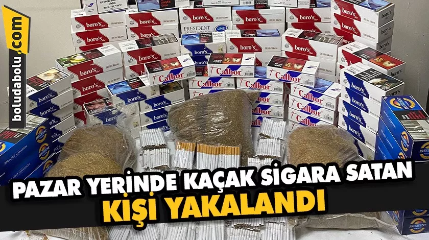 Düzce’de pazar yerinde kaçak sigara satan kişi yakalandı Düzce’de pazar yerinde kaçak sigara satan kişi yakalandı