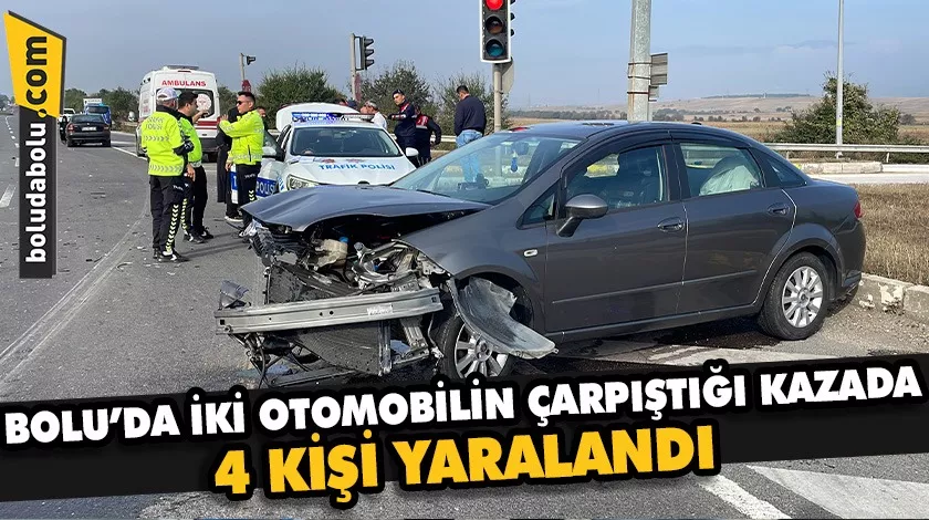 Bolu’da iki otomobilin çarpıştığı kazada 4 kişi yaralandı Bolu’da iki otomobilin çarpıştığı kazada 4 kişi yaralandı