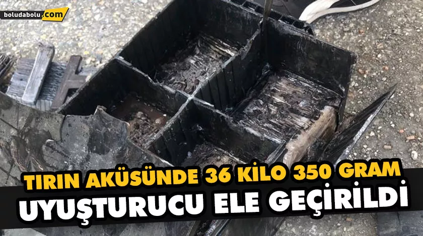 Tırın aküsünde 36 kilo 350 gram uyuşturucu ele geçirildi Tırın aküsünde 36 kilo 350 gram uyuşturucu ele geçirildi