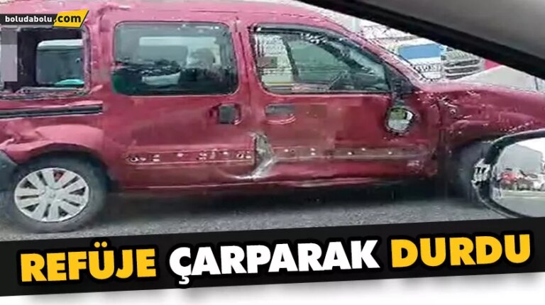 REFÜJE ÇARPARAK DURDU: 1 YARALI