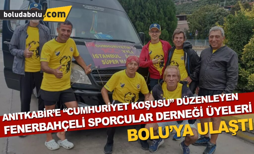Anıtkabir’e “Cumhuriyet Koşusu” düzenleyen Fenerbahçeli Sporcular Derneği üyeleri Bolu’ya ulaştı