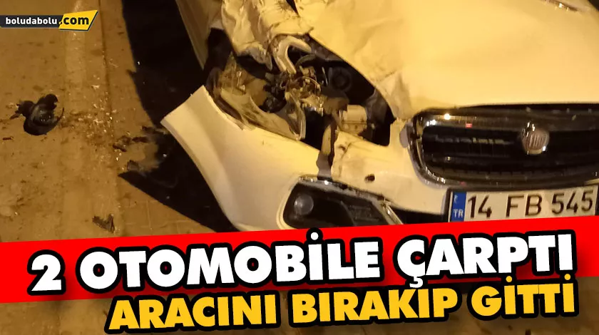 PARK HALİNDEKİ 2 OTOMOBİLE ÇARPTI, ARACINI BIRAKIP GİTTİ PARK HALİNDEKİ 2 OTOMOBİLE ÇARPTI, ARACINI BIRAKIP GİTTİ