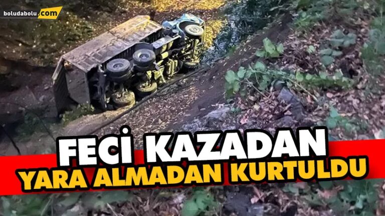 FECİ KAZADAN YARA ALMADAN KURTULDU