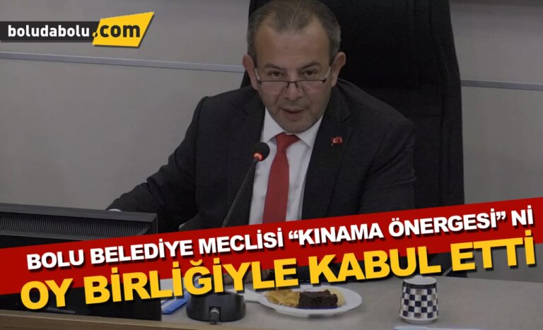 Bolu Belediye Meclisi, “kınama önergisi”ni oy birliğiyle kabul etti