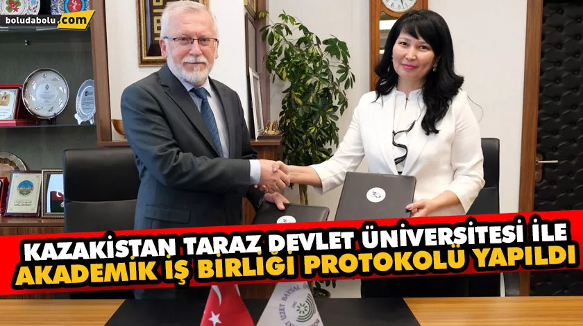 KAZAKİSTAN TARAZ DEVLET ÜNİVERSİTESİ İLE AKADEMİK İŞ BİRLİĞİ PROTOKOLÜ YAPILDI KAZAKİSTAN TARAZ DEVLET ÜNİVERSİTESİ İLE AKADEMİK İŞ BİRLİĞİ PROTOKOLÜ YAPILDI