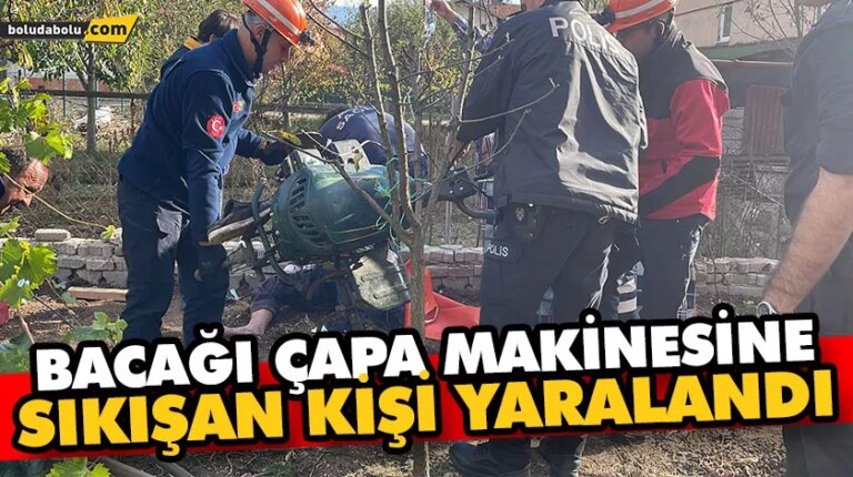 Bacağı çapa makinesine sıkışan kişi yaralandı
