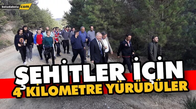 ŞEHİTLER İÇİN 4 KİLOMETRE YÜRÜDÜLER