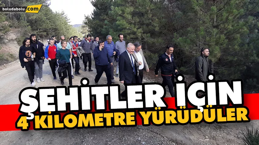 ŞEHİTLER İÇİN 4 KİLOMETRE YÜRÜDÜLER ŞEHİTLER İÇİN 4 KİLOMETRE YÜRÜDÜLER