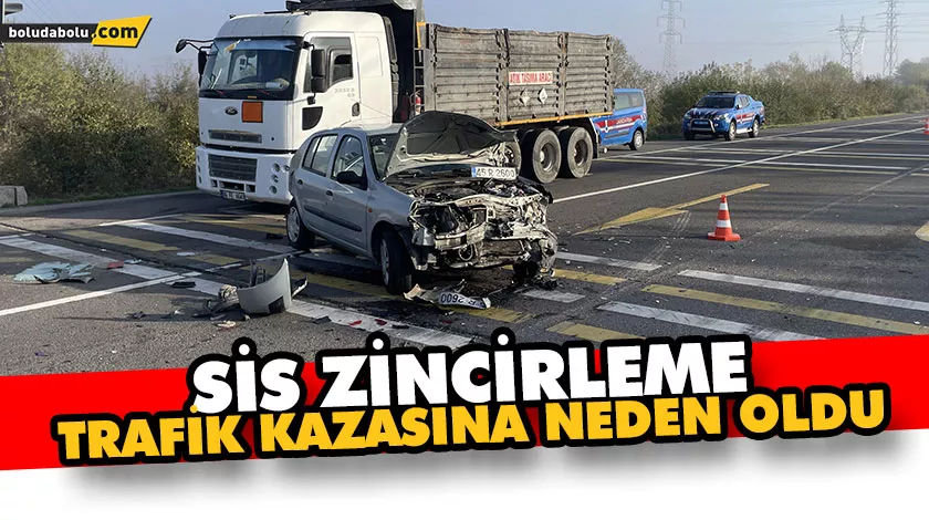 SİS ZİNCİRLEME TRAFİK KAZASINA NEDEN OLDU SİS ZİNCİRLEME TRAFİK KAZASINA NEDEN OLDU
