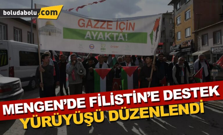 Mengen’de Filistin’e destek yürüyüşü düzenlendi