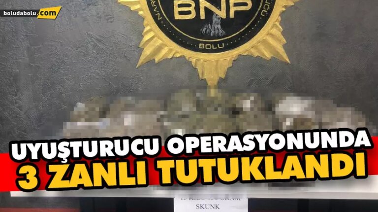 Uyuşturucu operasyonunda 3 zanlı tutuklandı
