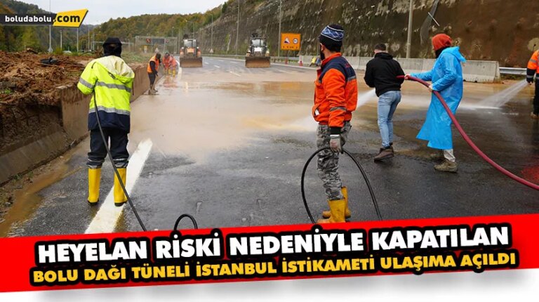 Bolu Dağı tüneli İstanbul istikameti ulaşıma açıldı