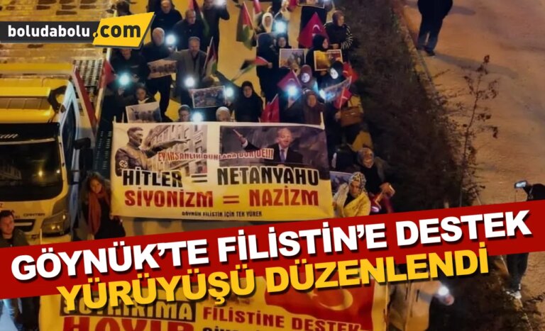 Göynük’te Filistin’e destek yürüyüşü düzenlendi