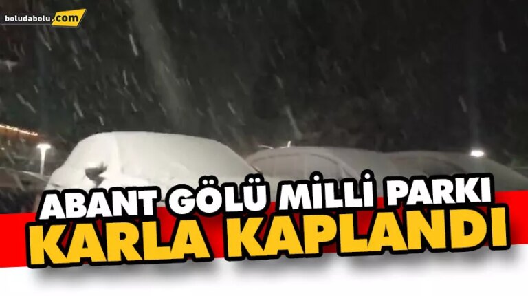 Abant Gölü Milli Parkı karla kaplandı
