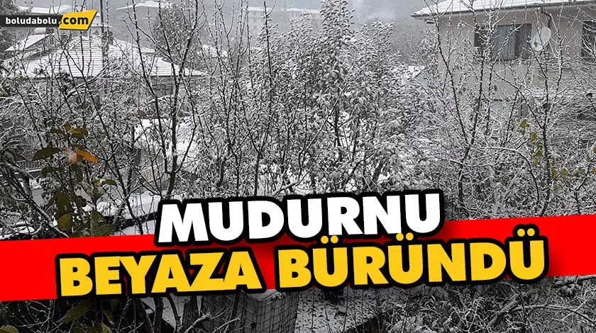 Mudurnu beyaza büründü Mudurnu beyaza büründü