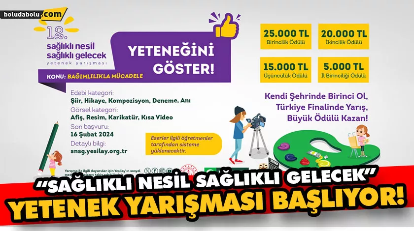 “SAĞLIKLI NESİL SAĞLIKLI GELECEK” YETENEK YARIŞMASI BAŞLIYOR! “SAĞLIKLI NESİL SAĞLIKLI GELECEK” YETENEK YARIŞMASI BAŞLIYOR!