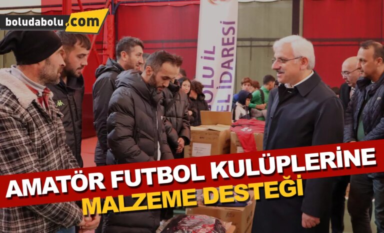 Amatör futbol kulüplerine malzeme desteği