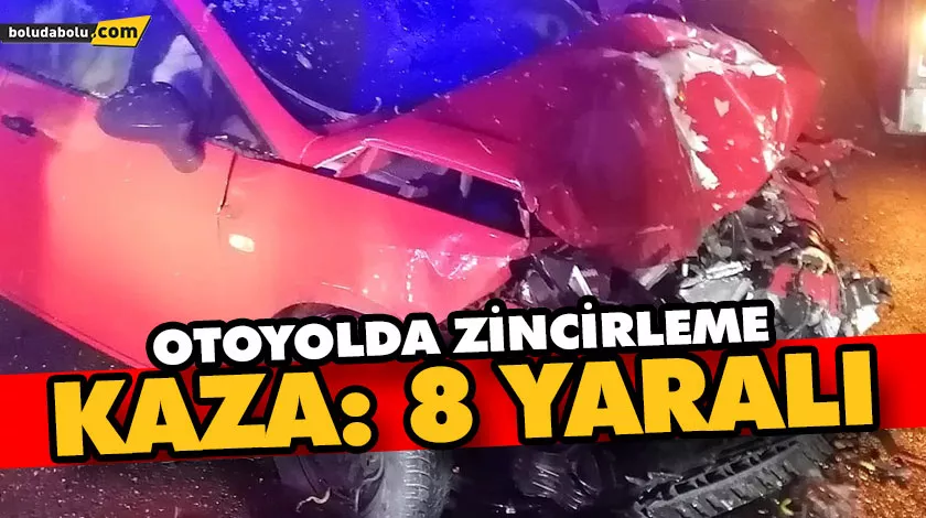 Otoyolda zincirleme kaza: 8 yaralı Otoyolda zincirleme kaza: 8 yaralı
