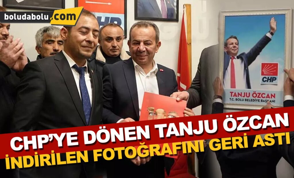 CHP’ye dönen Tanju Özcan, indirilen fotoğrafını geri astı CHP’ye dönen Tanju Özcan, indirilen fotoğrafını geri astı