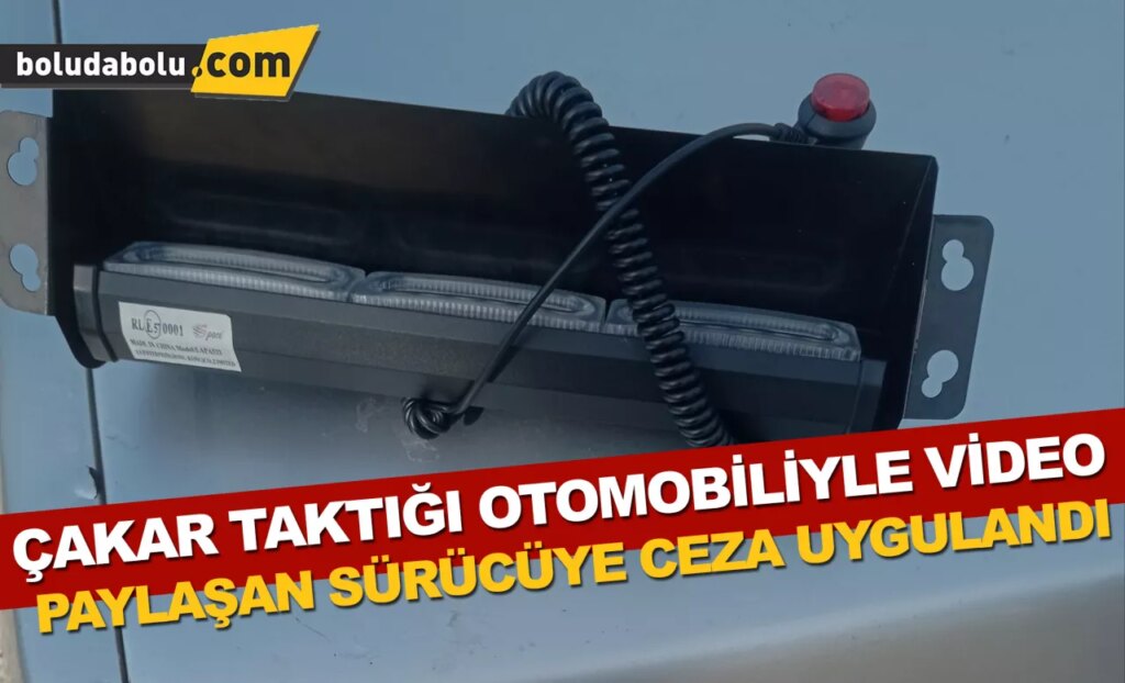 Düzce’de çakar taktığı otomobiliyle video paylaşan sürücüye ceza uygulandı Düzce’de çakar taktığı otomobiliyle video paylaşan sürücüye ceza uygulandı
