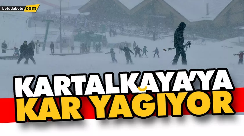 Kartalkaya Kayak Merkezi’ne kar yağıyor Kartalkaya Kayak Merkezi’ne kar yağıyor