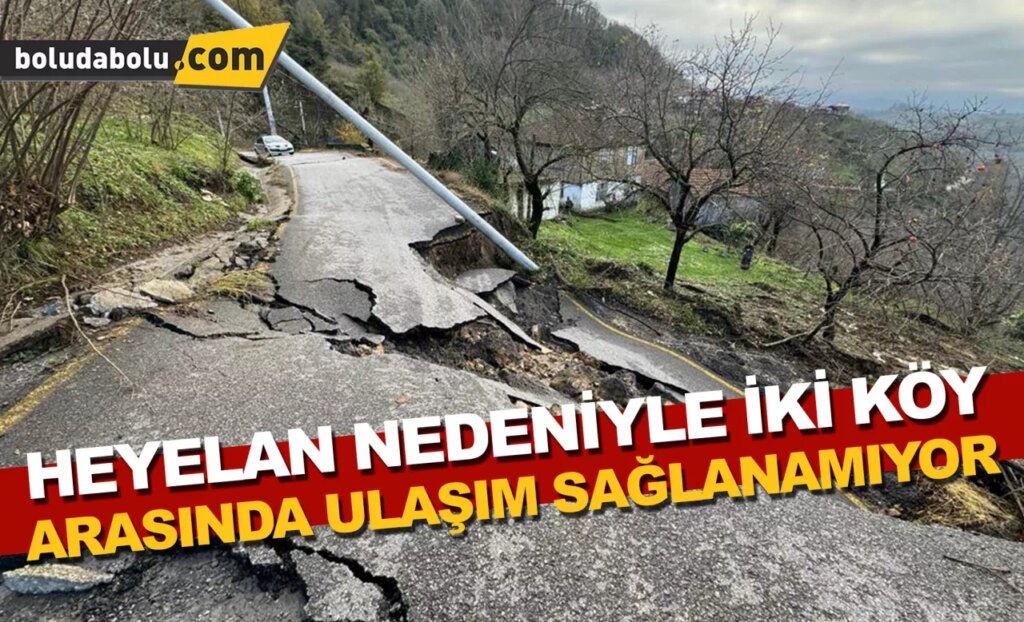 Düzce’de heyelan nedeniyle iki köy arasında ulaşım sağlanamıyor Düzce’de heyelan nedeniyle iki köy arasında ulaşım sağlanamıyor
